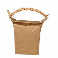 Bolsas de Papel Kraft Marrón Biodegradables Personalizadas para Empacar Cereales y Harina de Arroz con Ventana