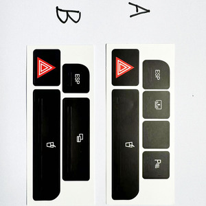 Autocollants de réparation pour boutons Audi A4, feux de détresse d'urgence, ESP, porte-gobelet, adhésifs en PVC réutilisables, impression numérique personnalisée - Product Image 1