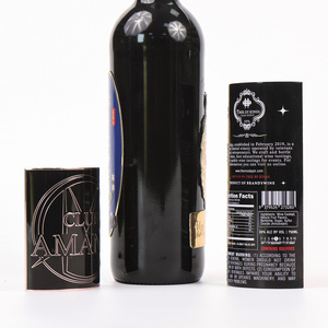 Étiquettes de vin en métal haut de gamme avec logo en relief personnalisé, autocollants en aluminium pour bouteilles de champagne et de spiritueux - Product Image 3