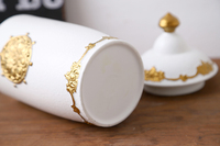 Bouteille de stockage en céramique avec couvercle, pot de cuisine de Style nordique, cylindre d'aliments blanc, bocaux de stockage avec couvercle, ml