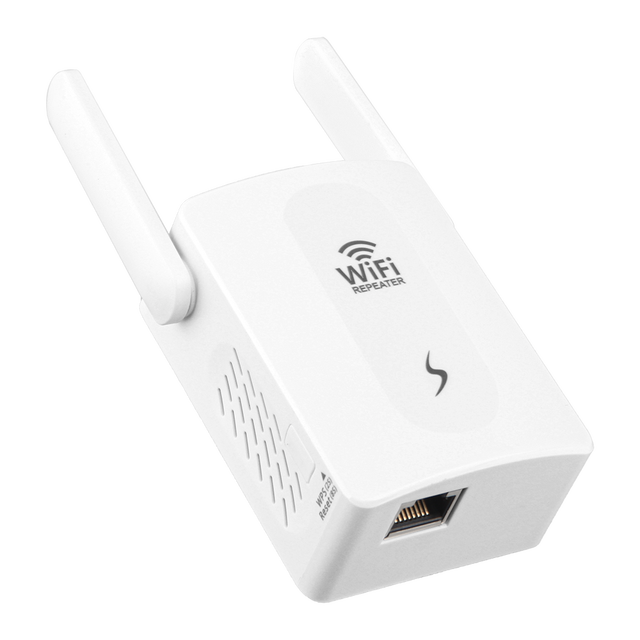 Custom Logo Long Range 802.11N WiFi Extender 300Mbps Wireless Signal Booster Wall-Plug Repeater