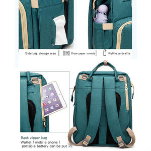 Bolsa de Pañales 3 en 1 para el Cuidado de la Madre, Plegable, Portátil, para Cambiar Pañales de Bebé, <span class=keywords><strong>Mochila</strong></span> para Pañales - Product Image 4