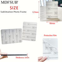 MDFSUB Vente en gros Cadre photo en MDF blanc pour sublimation de 5 mm d'épaisseur 90x127 mm Design moderne pliable avec support