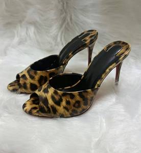 High Quality New Sexy Fish-mouth Stiletto-Heel Slip-on Sandals Women Summer Patent Leather Fashionable Strap Slides All-Matching - Product Image 3