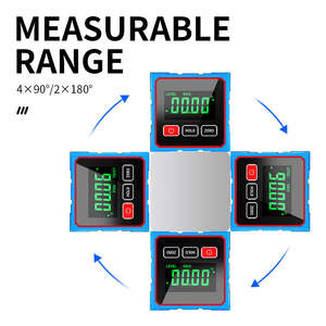 Rango 4*90 herramienta de ángulo Digital caja de nivel buscador de ángulo calibre biselado cubo transportador inclinómetro con cursor infrarrojo cruzado - Product Image 2