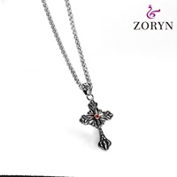 Colliers pendentifs croix et poignard en acier inoxydable 316L personnalisés, style gothique punk vintage, bijoux de mode en acier titane pour hommes
