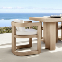 Ensemble table et chaises en teck massif pour patio, jardin, salle à manger, cour, 2025 Weather