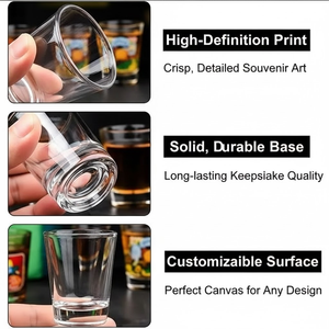 Verres à shot souvenir personnalisés, design coloré des monuments de la ville, <span class=keywords><strong>mini</strong></span>-gobelet à whisky de 2 oz, cadeaux touristiques, <span class=keywords><strong>Paris</strong></span>, New York, Rome, Sydney - Product Image 6
