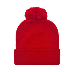 Bonnet en laine tricoté pour femme, chaud et épais, avec pompon et logo personnalisé, idéal pour l'extérieur en automne et en hiver - Product Image 6