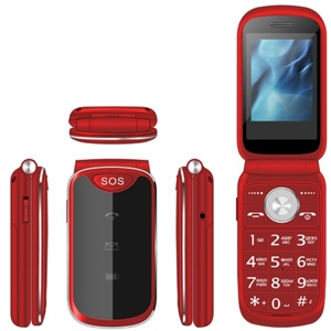 Téléphone portable à clapet de 2,4 pouces avec grand haut-parleur, clavier tactile et bouton SOS, téléphone portable à gros boutons personnalisé M3 - Product Image 1