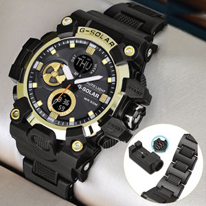 <span class=keywords><strong>Montre</strong></span> <span class=keywords><strong>de</strong></span> sport numérique à LED <span class=keywords><strong>pour</strong></span> homme, chronographe tendance, couleur dorée, double fuseau horaire, étanche, <span class=keywords><strong>pour</strong></span> adolescents - Product Image 6