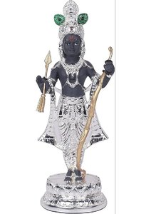 Silver Plated Ram Lala Idol Lord Shri Ram <b>Religious</b> <b>Statue</b> for Puja Home Temple Ayodhya Inspired Decor Gifting Item - Product Image 3