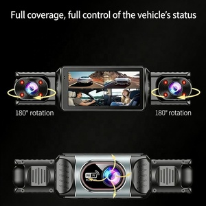 Caméra de tableau de bord portable double objectif IPS, enregistreur vidéo de voiture, grand angle 120-150°, enregistrement en boucle, moniteur de stationnement, <span class=keywords><strong>vision</strong></span> nocturne - Product Image 2