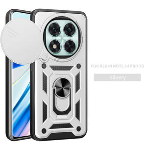 Funda para Redmi Note 14/Note 14 Pro/Note 14 Pro <span class=keywords><strong>Plus</strong></span> Armor Ventana deslizante Soporte de anillo de metal Anillo magnético para coche Funda para teléfono - Product Image 6