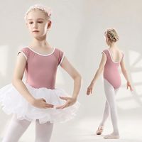 Vestido de Ballet para Niñas BX4089, Cuello Redondo, Traje de Yoga para Niños, Falda Tutú, Ropa de Danza Infantil