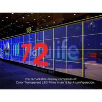 L'écran transparent imperméable extérieur d'intérieur de P3.91mm-7.82mm LED lambrisse l'intense luminosité polychrome