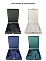 Coffret à bijoux personnalisé en cuir PU de 30,7 cm avec support intérieur pour buste, boucles d'oreilles, bracelets et bagues, logo personnalisé, sans quantité minimale de commande, boîte de rangement