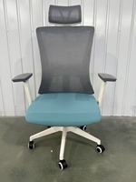 Chaise de bureau moderne en tissu maillé avec base coulissante réglable en hauteur, cadre zingué, accoudoirs fixes - Qualité commerciale