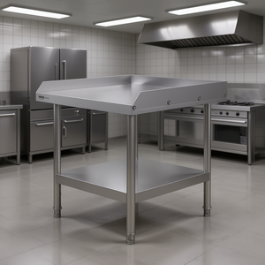 Mesa de Trabajo de Acero Inoxidable Vevor de 24 x 24 Pulgadas, Altura Ajustable, Mesa de Preparación de Cocina Comercial Resistente con Estante - Product Image 2