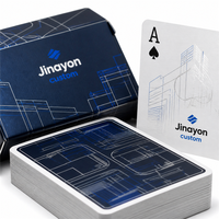 Cartes à jouer promotionnelles personnalisées Jinayon pour salons professionnels, jeu de cartes en papier couché 300g avec vernis sélectif mat, cadeau de réseautage
