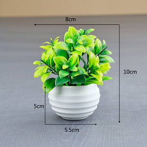 Huaien all'ingrosso piante grasse artificiali e piante in vasi di plastica-Mini Bonsai creativo per decorazioni scrivania da ufficio - Product Image 6
