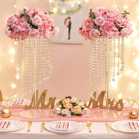 Décoration de table pour la maison, roses artificielles en soie et en plastique, centre de table pour événements de mariage, fleurs violettes en boule