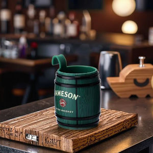 Verres à shot en plastique en forme <span class=keywords><strong>de</strong></span> baril <span class=keywords><strong>de</strong></span> whisky 50 ml incassables, style <span class=keywords><strong>taverne</strong></span> - Product Image 1