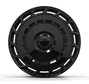 Jante en alliage forgée monobloc noire brillante haute résistance, largeur 8J, 5x120/5x114.3, adaptée pour Ford Land Rover Maybach - Product Image 3