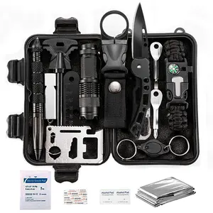 15 in 1 Custom Travel Mini first aid emergency kit bag Survival Tools SOS Earthquake Aid Equipment Survival Gear aid Kit