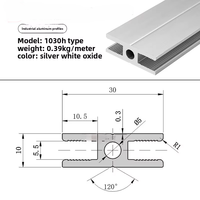 Profils en alliage d'aluminium 1020/1030/1040/1050 à rainures en T anodisés pour la construction de machines d'automatisation industrielle et la robotique
