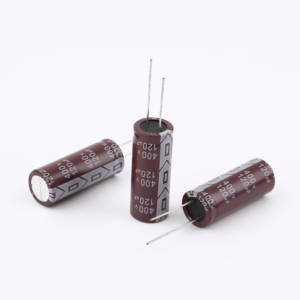 קבל אלקטרוליטי מאלומיניום דרך חור 400V120UF ישירות ממפעל המקור עמיד בטמפרטורות גבוהות ועמיד לאורך זמן - Product Image 1