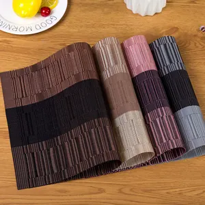 STARUNK Hot-selling Placemat Heat Stain Resistant Non-Slip Woven Vinyl Placemats Washable DurableTable Mats For Dining