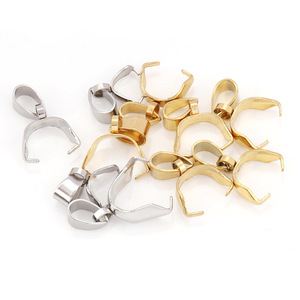 Cierres de doble gancho de acero inoxidable para la fabricación de collares, formas mixtas, chapados en oro y plata H1504 - Product Image 4