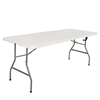 Table à manger pliable en plastique blanc, portable, pour événements en plein air, mariage, table longue moderne