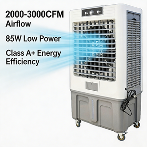 Ventilateur tour rafraîchisseur d'air domestique 110V, portable, écologique, économe en énergie, classe 2000-3000 CFM, en plastique, puissant et efficace - Product Image 5