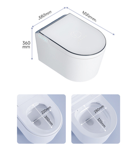 โถสุขภัณฑ์อัจฉริยะแบบแขวนผนังสีขาว พร้อมถังเก็บน้ำ SUS304 - Product Image 4