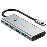 Station d'accueil USB C 7 en 1, 4K60Hz HDTV, 3*USB 3.0, PD100W, lecteur de carte SD/TF, hub multiport Type C pour ordinateur portable MacBook
