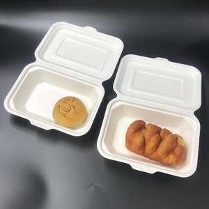 Contenitore per alimenti biodegradabile Bagasse usa e getta <span class=keywords><strong>7x5</strong></span> pollici scatola da asporto - Product Image 2