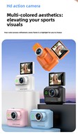 Caméra sportive portable 4K WiFi DLC LK018, mini format, design compact, clip magnétique, caméra de vlog portable pour l'enregistrement en extérieur et le cyclisme