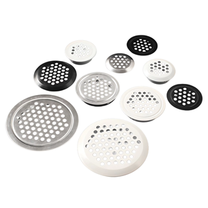 ช่องระบายอากาศตู้สแตนเลสสีเงินจากโรงงานโดยตรง, ฝาครอบช่องระบายอากาศทรงกลมสำหรับตู้เสื้อผ้าตู้รองเท้า - Product Image 4