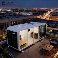 Moderna Casa Cápsula Transpirable Tipo Apple Cabin |   Unidad Portátil Pequeña para Exteriores para Proyectos de Hostelería, Supermercados y Edificios de Oficinas