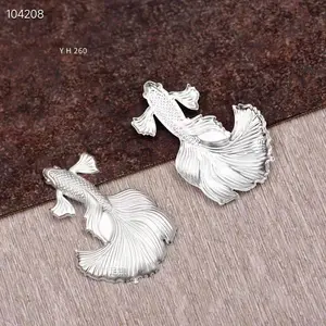 China 999 silver goldfish tea boiling accessories customized Silver tea cooking accessories mold design and manufacturing