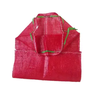 Crafting Quality Orange Packaging Bags vegetable plastic mesh Net Bag with hand clip multifunctional plastic buckle