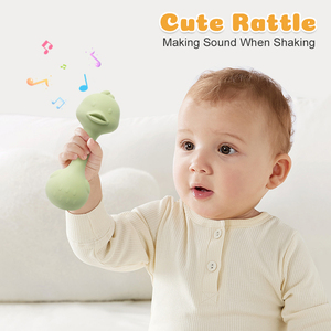 Jouets de dentition en silicone de qualité alimentaire pour bébés, style animaux de dessin animé doux, hochets sans BPA, jouet <span class=keywords><strong>hochet</strong></span> pour bébé - Product Image 6