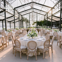 Grand Chapiteau Tente à Structure Transparente pour Mariage, Réception, Événement, Fête Commerciale avec Parois en Verre ou Atrium