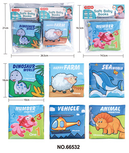 Libros de baño para bebés no tóxicos lavables arrugados, juguete educativo de aprendizaje preescolar para bebés, bebés, niños pequeños - Product Image 6