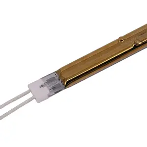400 मिमी 380 वी 2000 डब्ल्यू ट्विन ट्यूब हीट लैंप इन्फ्रारेड क्वार्ट्ज हीटिंग तत्व मुद्रण के लिए लघु तरंग इर हीटर