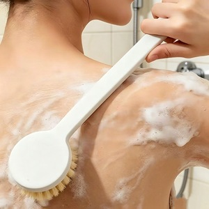 Bath Brush Soft Bristle Long Handle Oval Shape <b>Body</b> Scrubber Shower Back Scrubber Nylon PP Material - Product Image 1