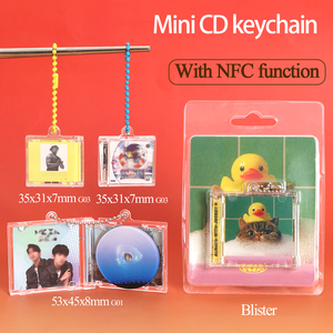 WEISHENG - Mini CD Personalizado al por Mayor, Reproductor de Discos NFC, Mini CD Acrílico con Llavero, Regalo Promocional, Álbum Musical - Product Image 1