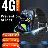 Bracelet intelligent GPS SOS 4G carré pour personnes âgées avec carte SIM, détection de chute magnétique, suivi de santé et calendrier pour la maladie d'Alzheimer